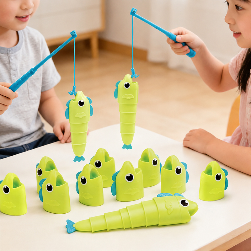 Desk Setup Game - KNYYSECQ Fishing Telescopic Fish Toy Set
