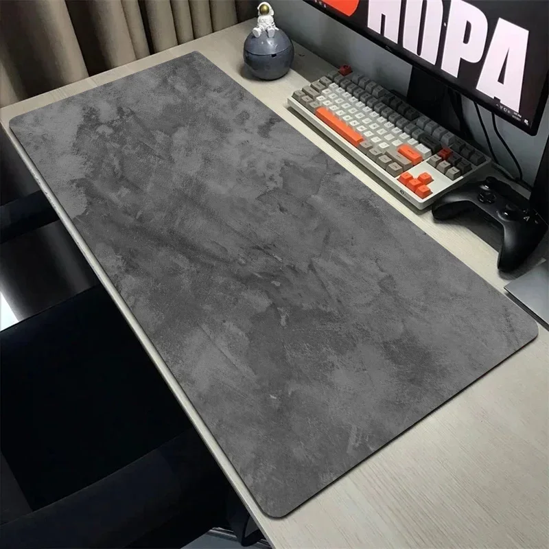 Desk Setup Anime - Large-sized desktop mat - premium grey