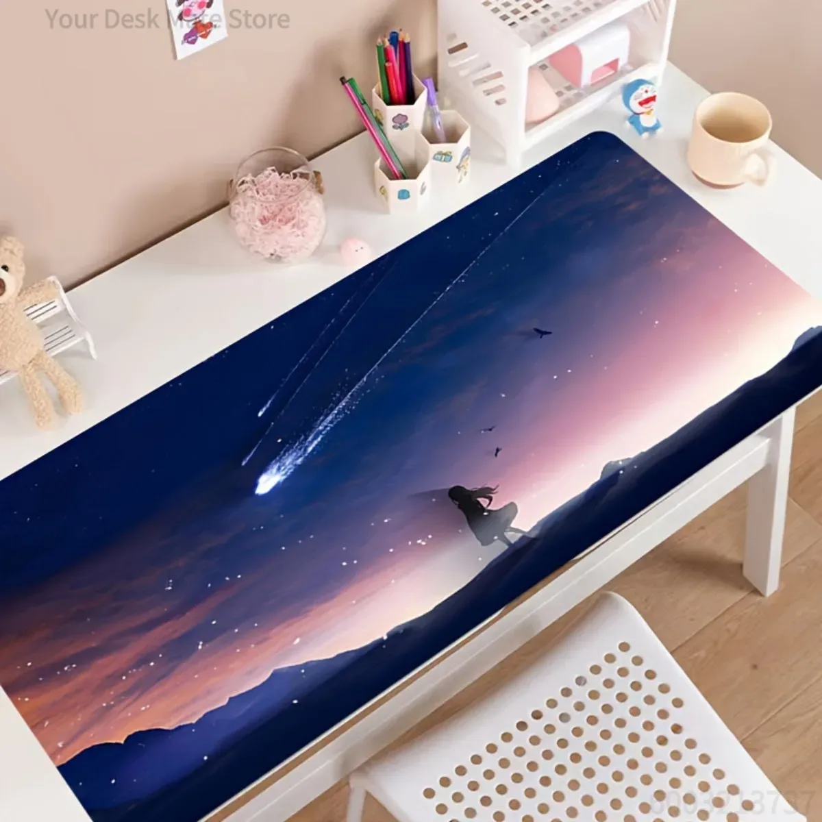 Desk Setup Anime - 1pc Rubber Multi-Use Desk Mat Meteor