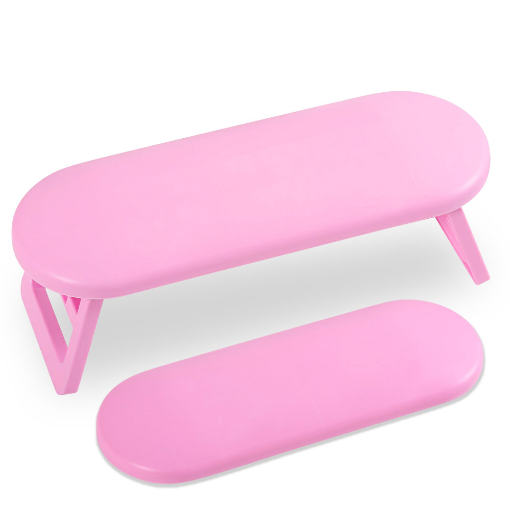 Desk Setup White - Pink/White Portable Design Nail Art Hand