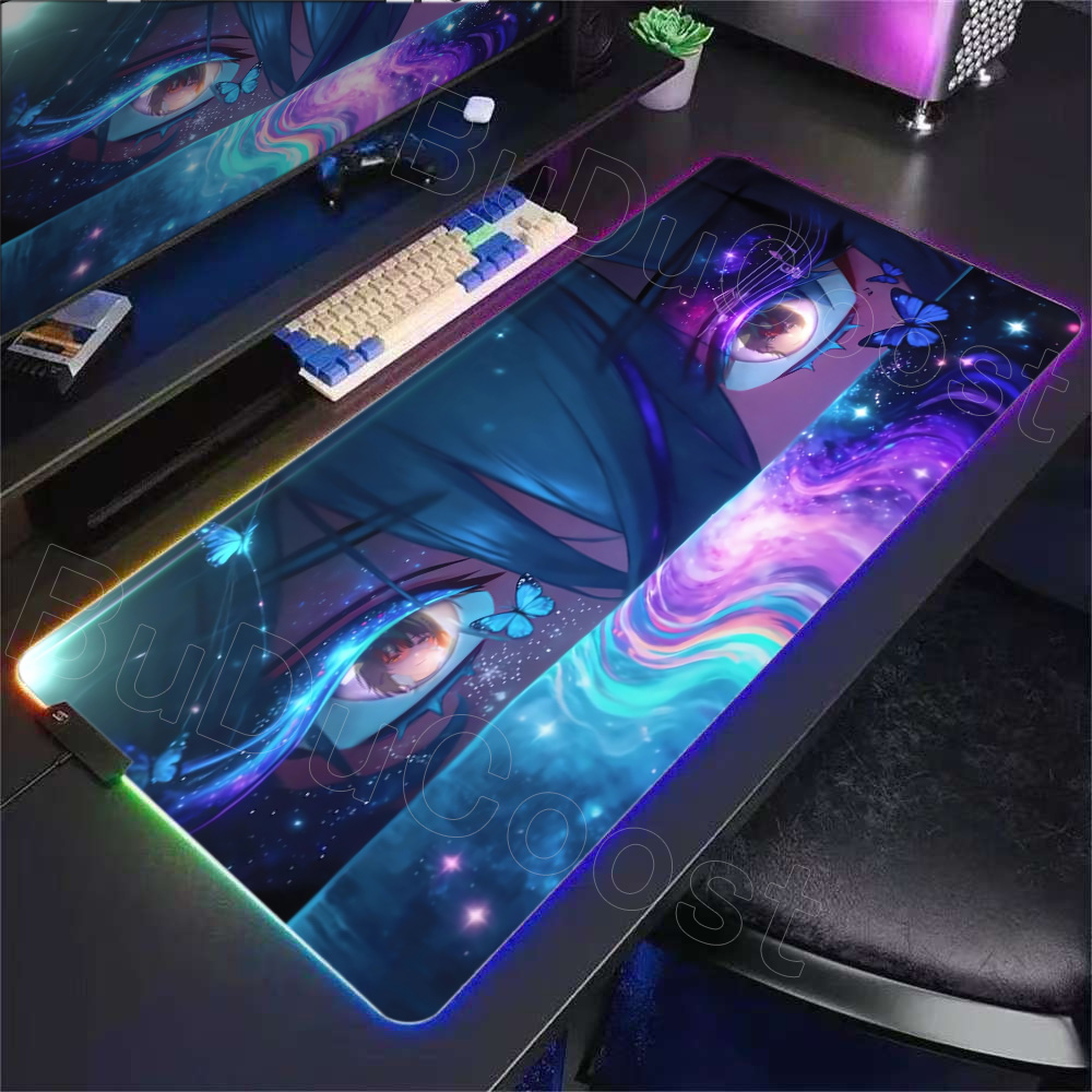 Desk Setup Anime - RGB Desk Mat Beautiful Shorekeeper Chisa