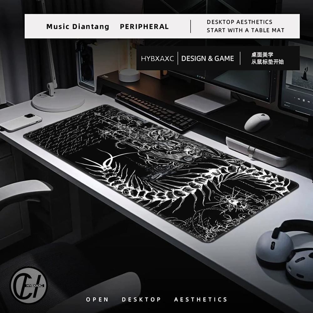 Black White Cybersigilism Desk - đánh giá và giá Desk Setup White
