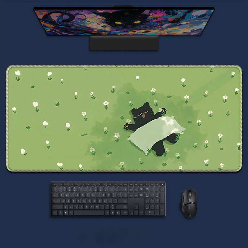 Anime Girl Forest Landscape La - đánh giá và giá Desk Setup Natural