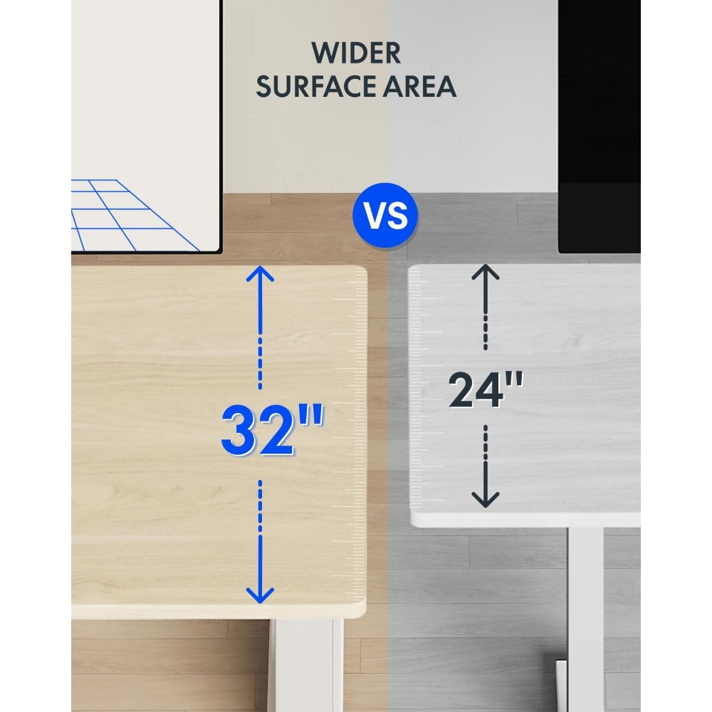FLEXISPOT 63x32 Inch Electric  - đánh giá và giá Desk Setup White