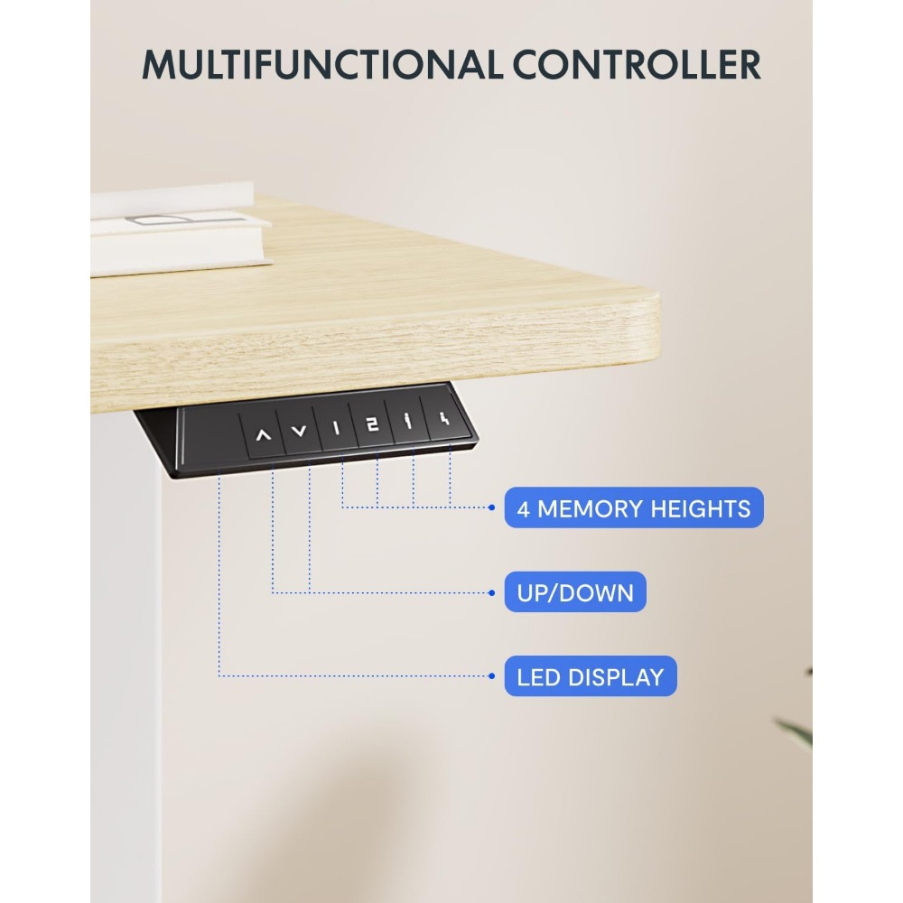 FLEXISPOT 63x32 Inch Electric  - đánh giá và giá Desk Setup White