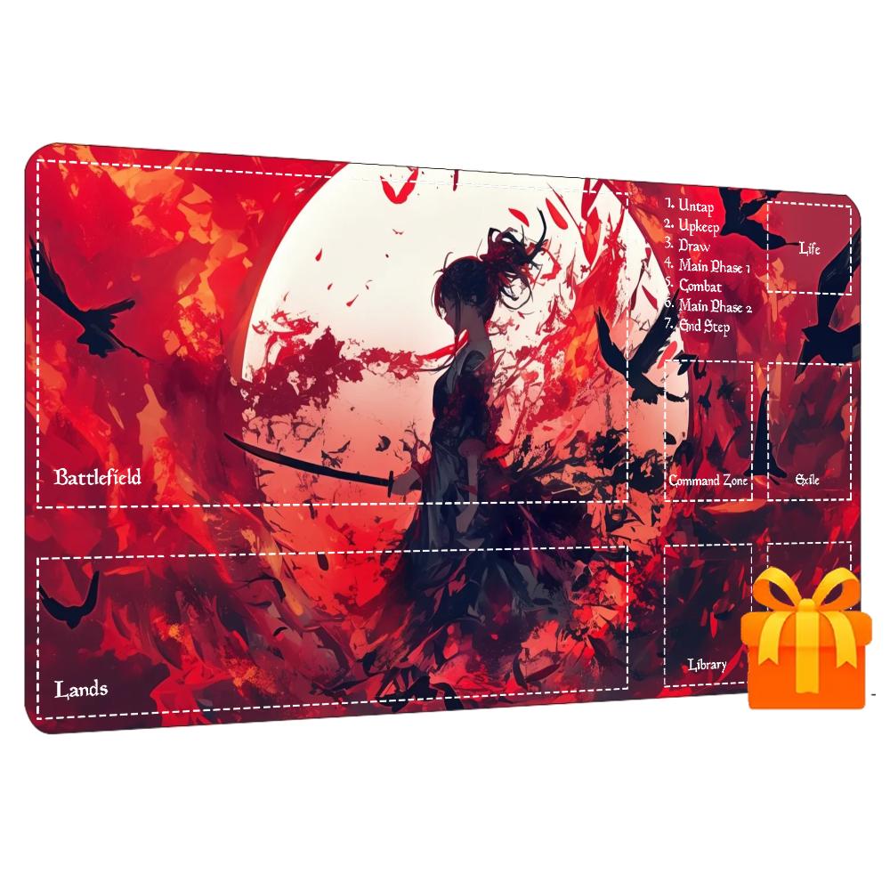 Blood Moon Samurai Anime Lady  - đánh giá và giá Desk Setup Anime