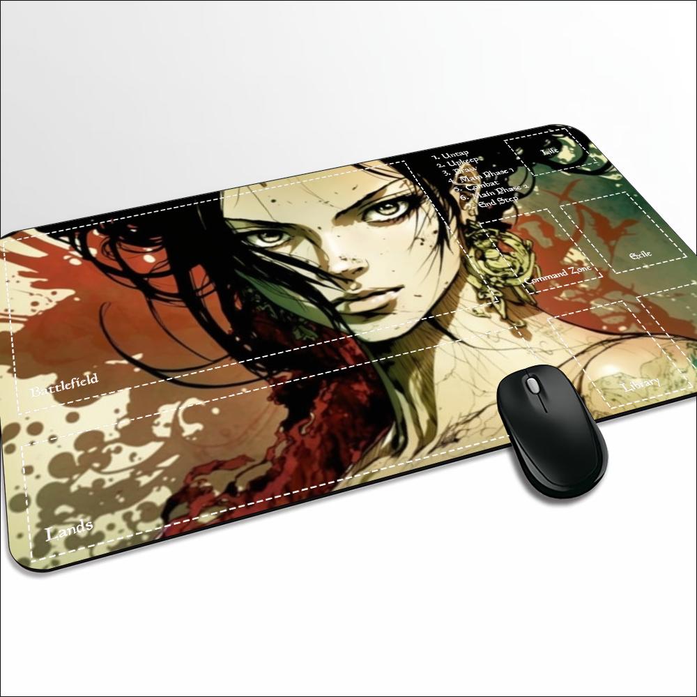 Blood Moon Samurai Anime Lady  - đánh giá và giá Desk Setup Anime