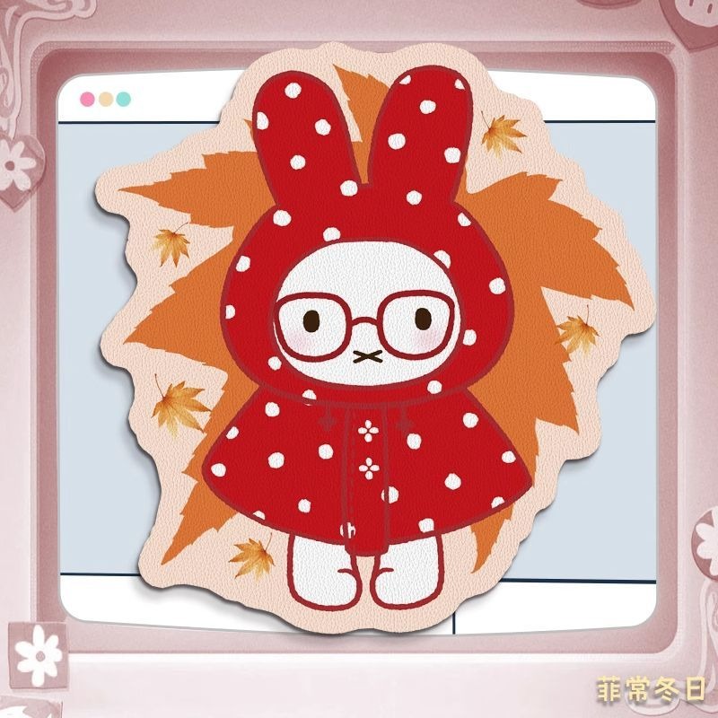 Anime Miffy Leather Mouse Pad  - đánh giá và giá Desk Setup Accessories