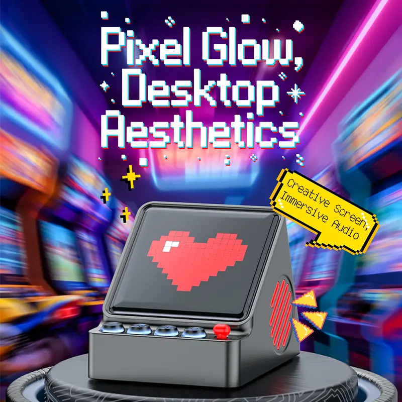 Retro Pixel Art Programmable L - đánh giá và giá Speaker Desk Setup