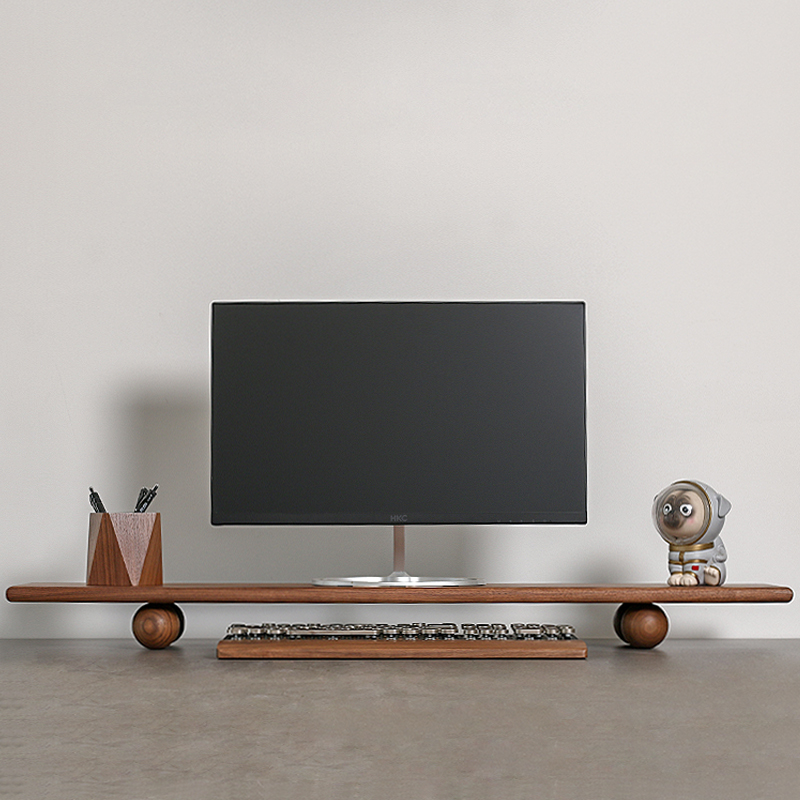 Natural Wood Desktop Riser Dua - đánh giá và giá Desk Setup Natural