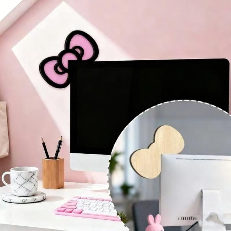 New 1/2Pcs Wooden Bowknot PC A - đánh giá và giá Desk Setup Accessories