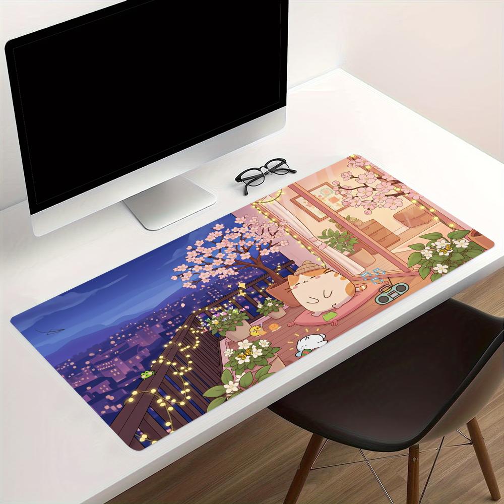 Cozy Anime Street Extended Gam - đánh giá và giá Desk Setup Anime
