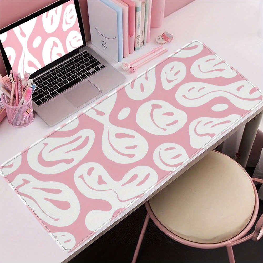 Aesthetic Pink Desk Mat Large  - đánh giá và giá Desk Setup For Studying