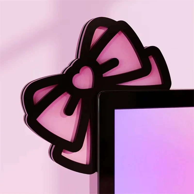 Kawaii Pink Acrylic Bow Monito - đánh giá và giá Desk Setup Accessories
