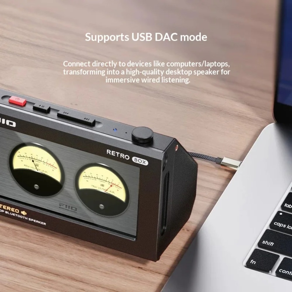 FiiO RETRO BOX Cassette Style  - đánh giá và giá Speaker Desk Setup