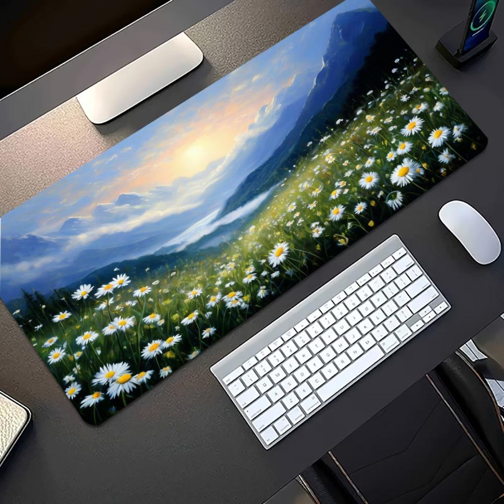 Natural Daisy Meadow Large Ext - đánh giá và giá Desk Setup Natural