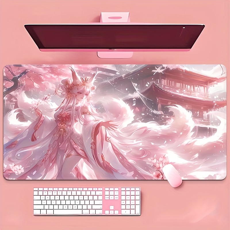 Anime Fox Girl Desk Mat, Exten - đánh giá và giá Desk Setup Anime