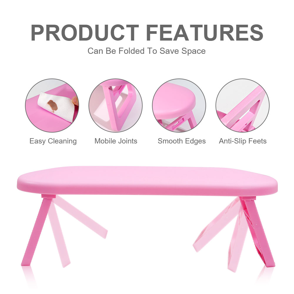 Pink/White Portable Design Nai - đánh giá và giá Desk Setup White