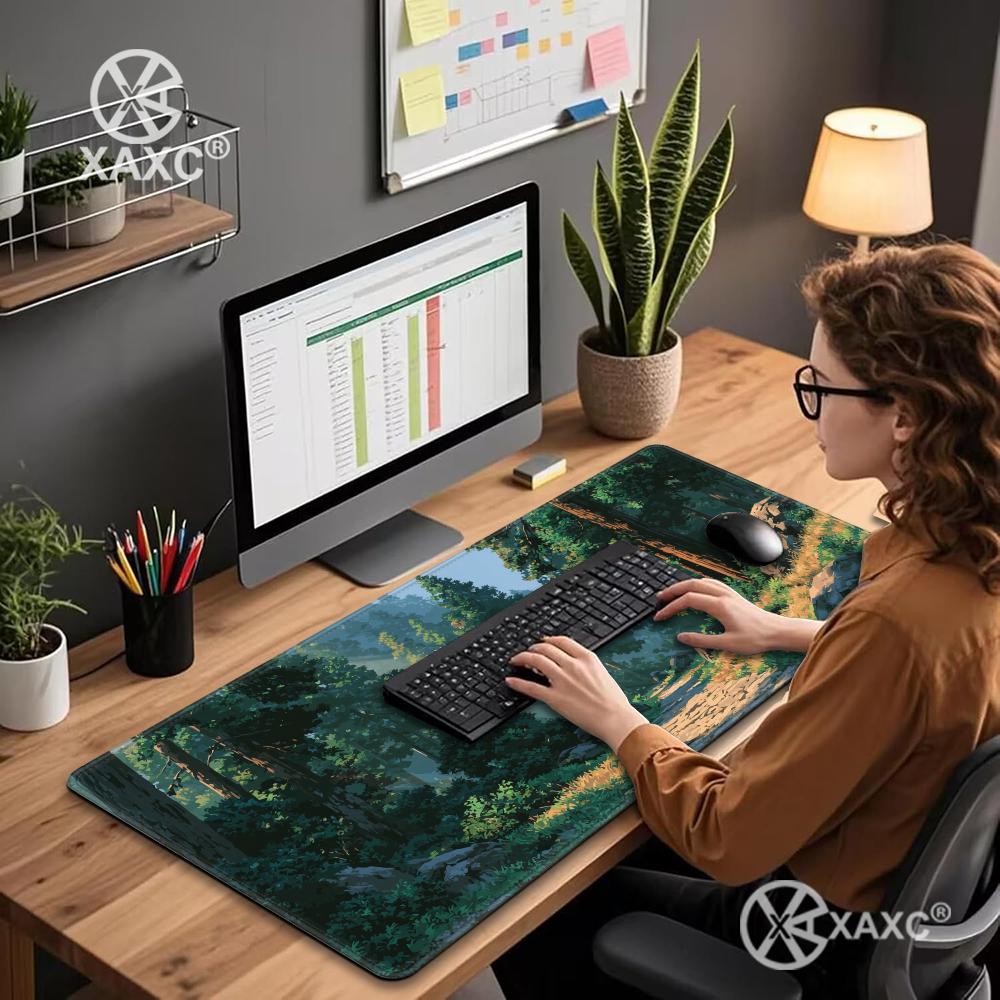 Forest Escape XXL Mouse Pad Tr - đánh giá và giá Desk Setup Natural