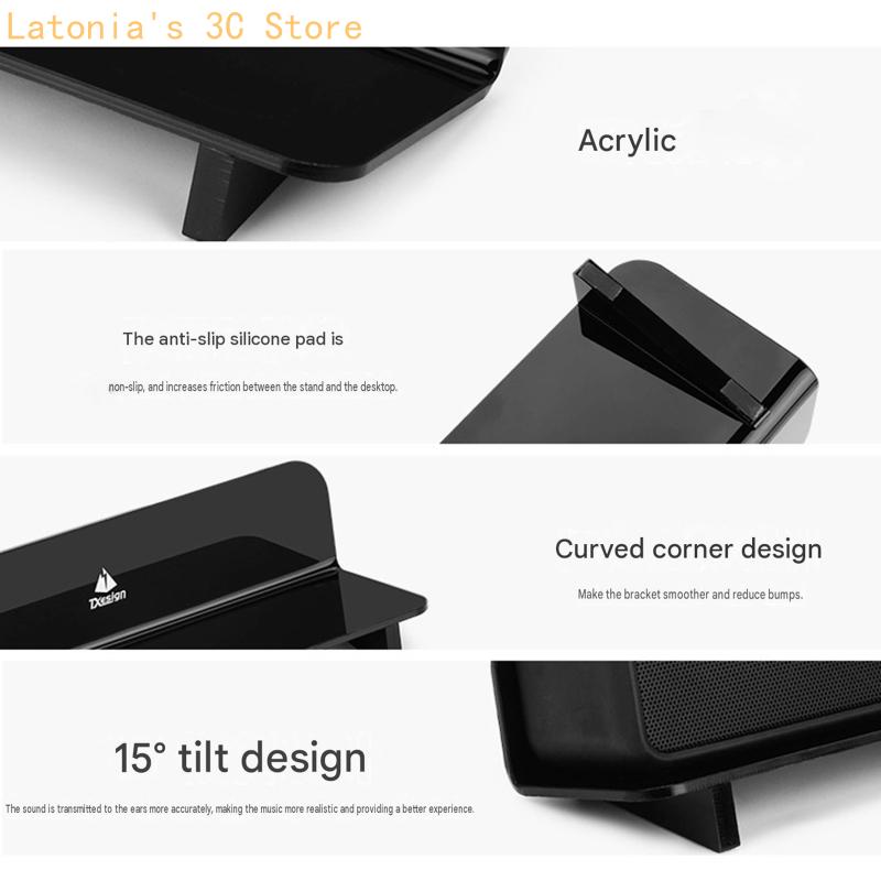 Giá đỡ loa acrylic màu đen cho - đánh giá và giá Speaker Desk Setup