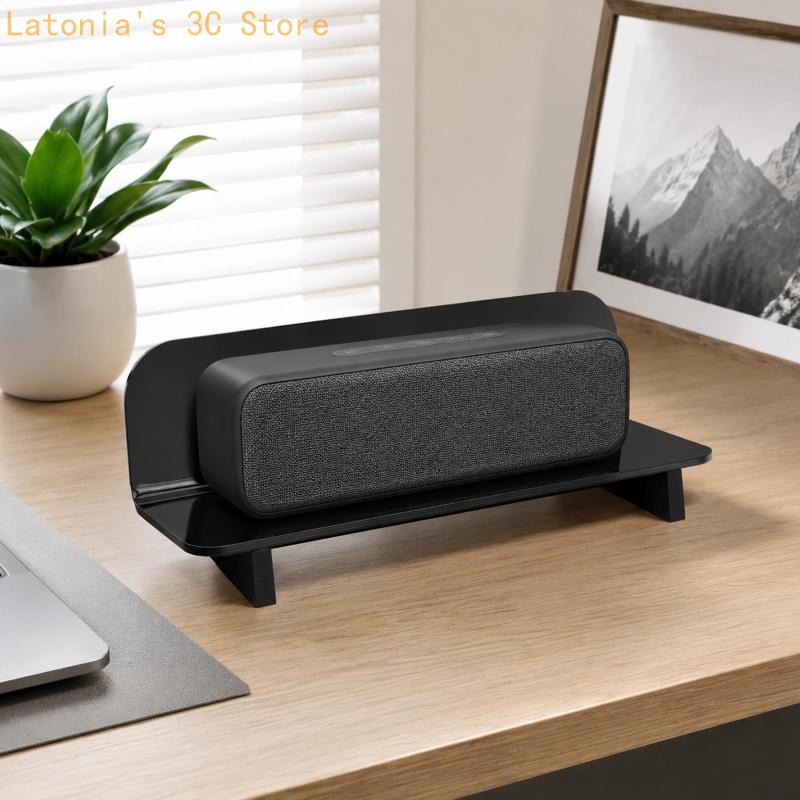 Giá đỡ loa acrylic màu đen cho - đánh giá và giá Speaker Desk Setup