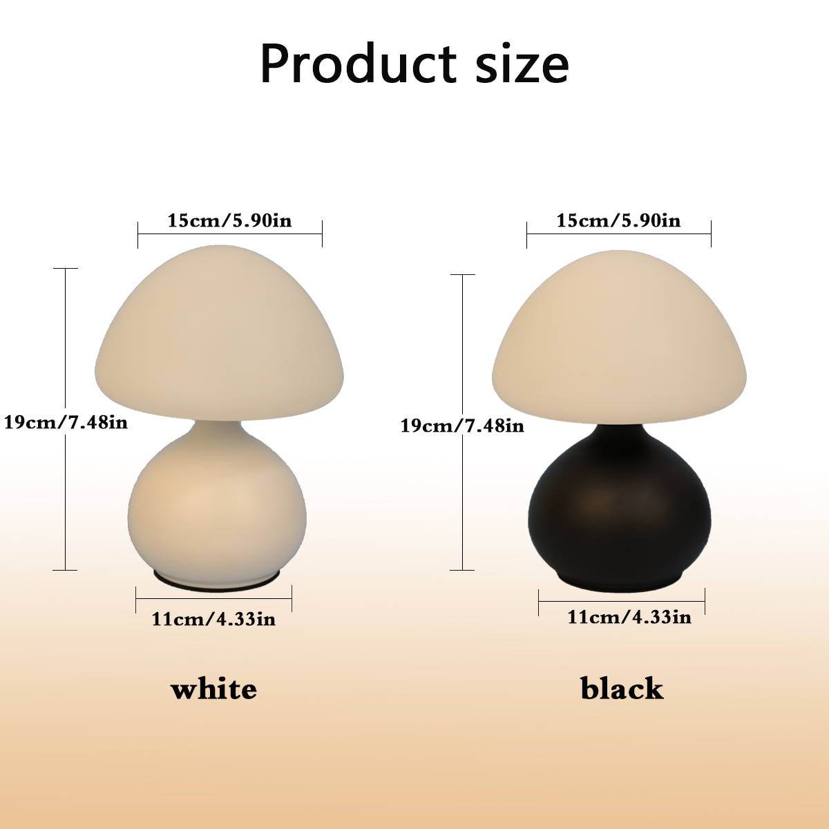 Mini Mushroom Bedside Lamp Tou - đánh giá và giá Desk Setup White
